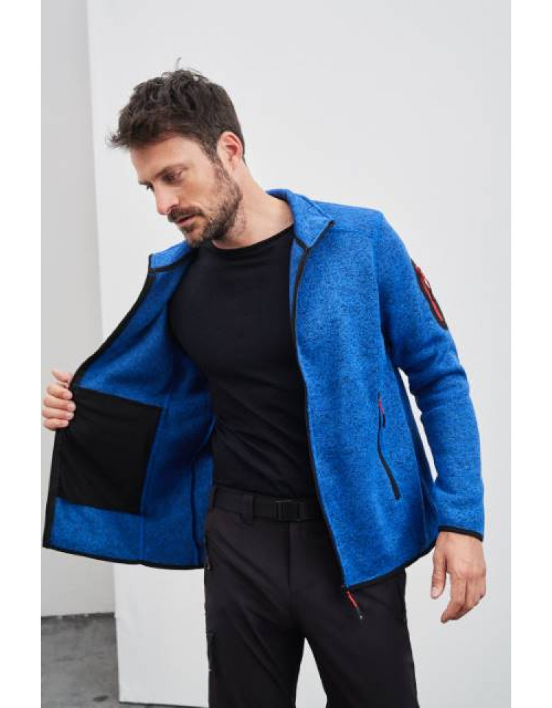 Jachetă tricotată din fleece pentru bărbați